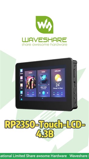 4.3" 800×480 Capacitive LCD,Dual-Core Dual-Architecture,16MB Flash+2MB PSRAM,7~36V Wide-Range Power