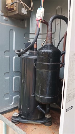 check CDU air conditioner working overload compressor #viralvideo #shortvideo