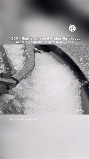 The winter storm that hit the Great Lakes and Northeast on Friday wasn't done at Rochester Airport. This video shows the heavy snow and sleet falling as more than 1,500 flights were canceled Friday into Saturday, with JFK seeing 387 cancellations alone. The National Weather Service warned of snowfall rates up to 2 inches per hour overnight with this being the most significant winter storm to hit the area in almost four years. | WeatherBug