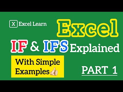 Excel IF & IFS Functions Explained | Beginner Tutorial (Part 1) #excel #iffunction #exceltutorial