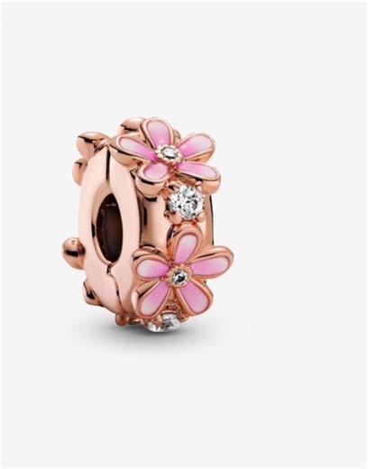Pink Daisy Spacer Clip Charm , S925 Charm for Bracelet and Necklace , Fit Pandora Jewelry - Etsy