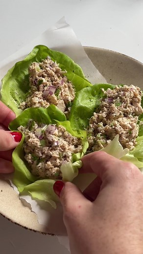 Healthy High Protein Tuna Lettuce Wraps Recipe