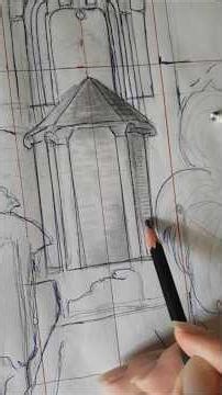 1-Easy medieval castle drawing architecture