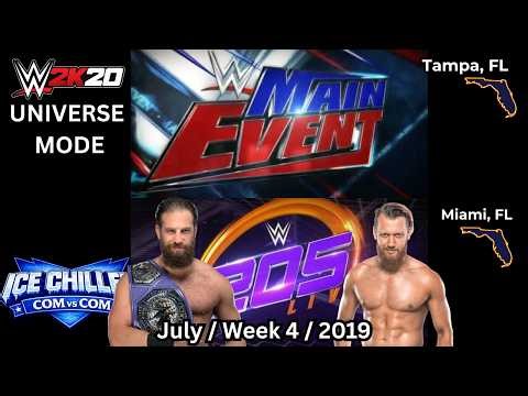 WWE 2K20 Universe Mode COM 🆚 COM: WWE Main Event/205 Live (July.Wk4.2019) | No Commentary Stream