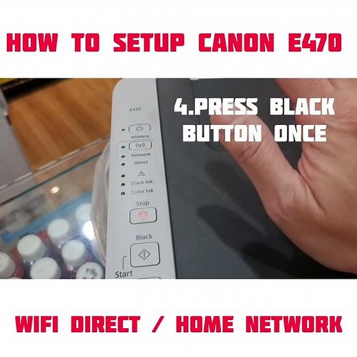 How To Setup Canon Pixma E470 Direct Wireless Connection