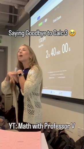 Saying goodbye to Calculus 3 🥹 #mathwithprofessorv #calculusvideos