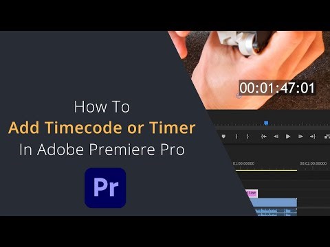 How to Add a Timer Stopwatch or Timecode in Adobe Premiere Pro | Watermark Footage with Timecode
