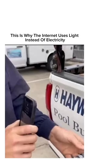 mr fact on Instagram: "A futuristic visualization explaining why the internet uses light instead of electricity. Glowing fiber-optic cables made of pure light transmitting data at extreme speeds, beams of neon blue and purple light racing through a dark digital tunnel. No traditional electrical wires — only photons moving through glass. Cinematic sci-fi lighting, high contrast, ultra-sharp details, abstract data particles, and a next-generation technology vibe. Educational yet dramatic compositi