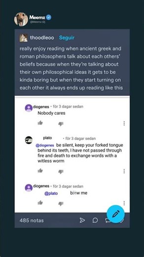 "Philosophers' Humorous Exchange on Beliefs"