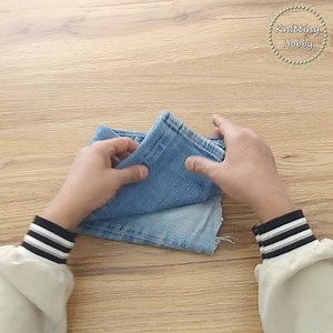 A great decoration idea with scrap denim fabric.. | Knitting Hobby