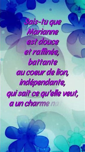 ✨ Marianne : signification et origine 💖 #shorts #sign #prénom #fille #marianne #caractère #saint