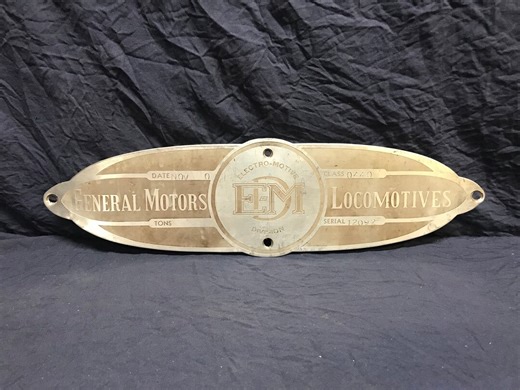 Vintage General Motors EMD Locomotive Builders Plate - Seaboard Coast Line RR - Etsy