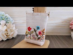 DIY Embroidered Fabric Frame Purse – Easy Coin Pouch & Handmade Gift Idea