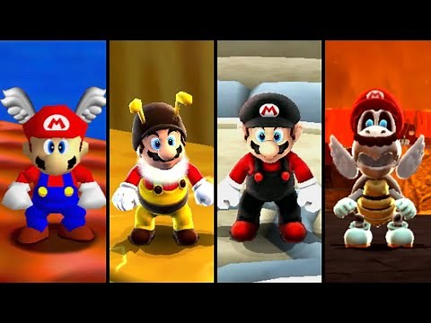Evolution of Flying Power-Ups in 3D Super Mario (1996-2022)