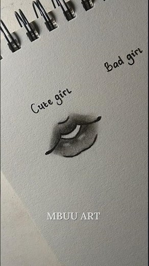 Drawing Lips cute girl and bad girl Tutorial✏️ #drawing #tutorial #howtodraw #lips #art
