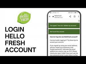 How to Login to Hello Fresh Account