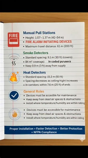 Fire-Engineering on Instagram: "*NFPA Guidelines for Installing Fire Alarm Initiating Devices* *Following NFPA guidelines for installing fire alarm initiating devices is crucial for ensuring the reliability and effectiveness of fire alarm systems!* #NFPA72 #FireAlarm #InitiatingDevices"