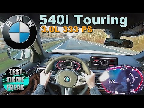 2021 BMW 540i Touring xDrive Facelift 333 PS TOP SPEED AUTOBAHN DRIVE POV