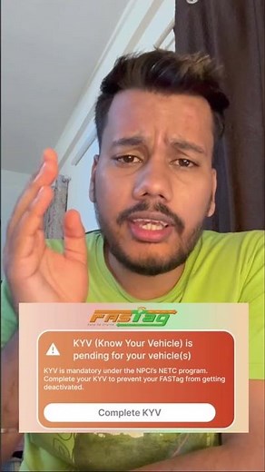 KYV Vehicle Fastag New Rule #shorts