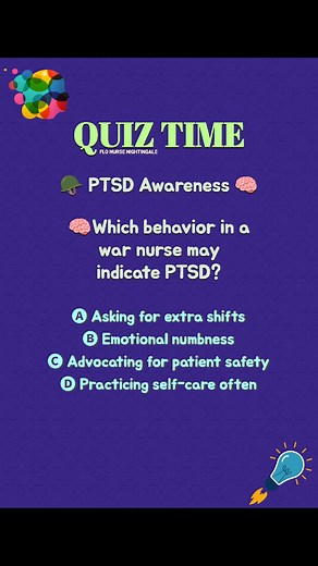 15K views · 181 reactions | 易 PTSD is real in war zones especially for frontline caregivers. Sometimes the signs are subtle but serious.  Can you recognize which behavior might point to hidden trauma? #MentalHealthInWar #NurseSupport #FloNurseNightingale | Flo Nurse Nightingale | Facebook