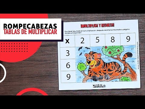 Puzzles for studying multiplication tables