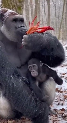Comedy In The Wild Silverback Gorilla Terrorized By A Tiny Crustacean