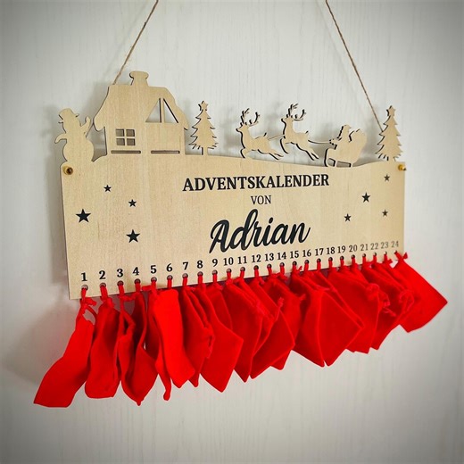 Personalized Wooden Advent Calendar | Reusable | Fillable | Christmas Decoration | Gift - Etsy Australia