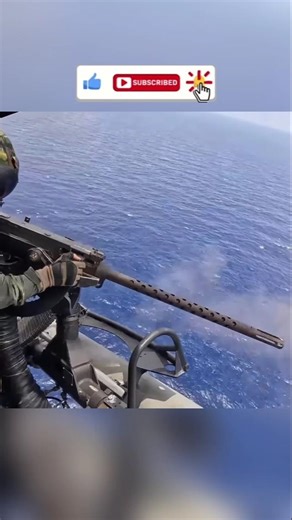 "Insane Machine Gun Shooting Over Water 😱 | Extreme Firepower!#heavymachinegun#viral#usarmy #shorts
