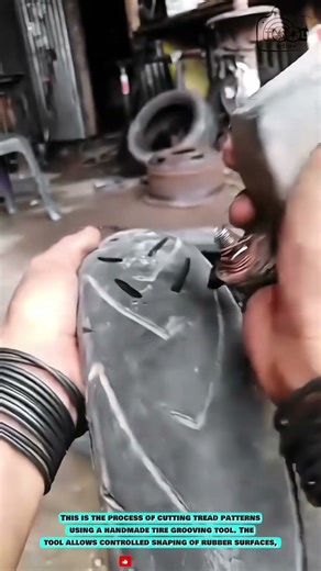 Tire Regrooving Tool: Manual Groove Recutting Process for Worn Motorcycle Tires #innovationtools