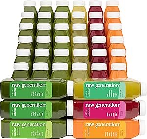 Raw Generation Skinny Juice Cleanse (7-Day) - Best Juice Cleanse for Detox and Weight Loss | Reduced Bloating & Increased Energy | 100% Raw & Cold-Pressed Juices