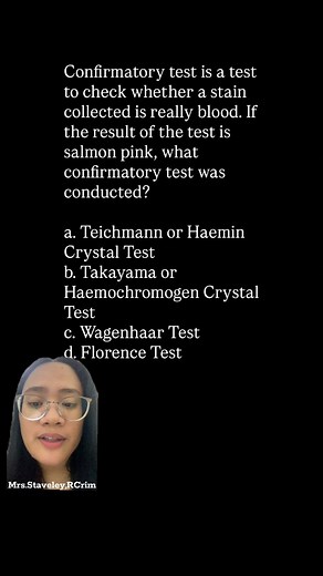 Part 4/5: FS Ratio | Blood Examination: Microchemical Test Follow for more lectures!🥰❤️ #RCrim #RCrimintheMaking #RegisteredCriminologists #forensicscience #boardexam | Mrs.Staveley,RCrim