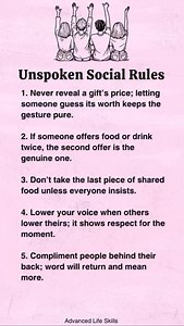 700K views · 2.1K reactions | Unspoken Social Rules | Advanced Life Skills | Facebook