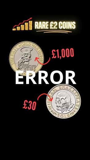 Rare £2 coin errors 😱 #rarecoins #errorcoin #twopound #coincollector #ukcoins | CoinCollectingWizard