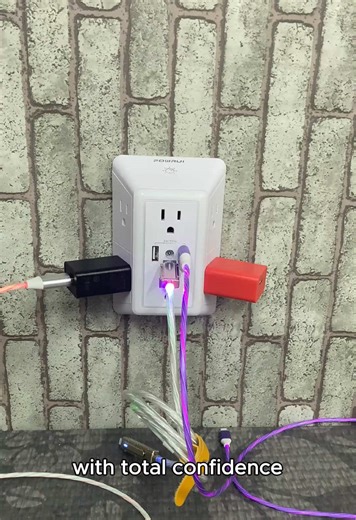 Smart Power Strip with USB Ports and Surge Protection