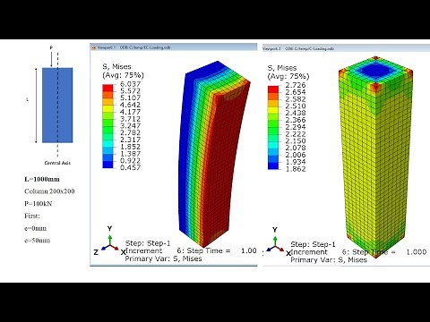 ABAQUS FEM Tutorial ; Eccentric loading procedure and application of Eccentricity