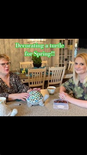 Decorating Myrtle the diy Turtle! We take a beautiful cement turtle and embellish it!! Join in!!