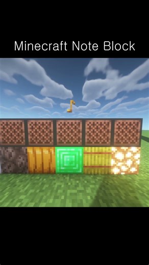 Change the block under the Note Block to get different sounds.