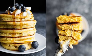 Perfect Fluffy Protein Pancakes (no banana!)