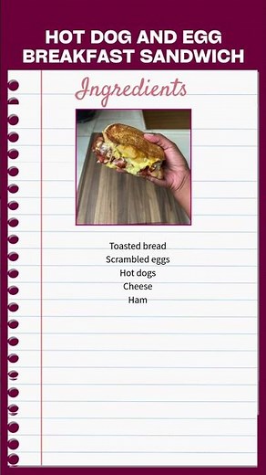 Hot Dog and Egg Breakfast Sandwich