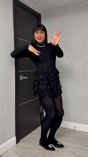 All black. Soft moves, sharp details ✨ #AllBlack #OpaqueTights #BlackTights #Dance #style