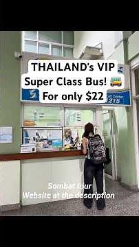 VIP Super Class Bus! 🚌 Chiang Mai to Bangkok Overnight on Sombat Tour #shorts #travel