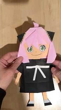 折り紙でスパイファミリーのアーニャを作る Making Origami Spy x Family Anya