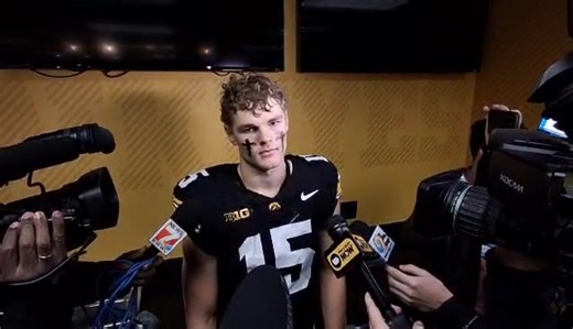 Reece Vander Zee after Iowa's 20-17, win over Michigan State.-Video By Dan Stasi | Sportscast Media