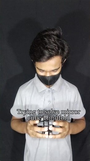 Mirror cube solving Blindfold #youtubeshorts #rubikscube #cubeconversation #cubing #cube #subscribe