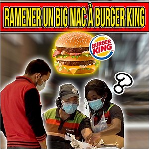 3.5M views · 26K reactions | Trop bizarre, on commande un sandwich Burger King et on se retrouve avec un Big Mac dedans... On fait quoi la prochaine fois ? On mange une pizza Domino's chez Del Arte ? Un kebab dans un resto gastronomique ? 藍 Bon Halloween à tous ;) Vidéo intégrale sur notre chaîne YouTube | Les inachevés | Facebook