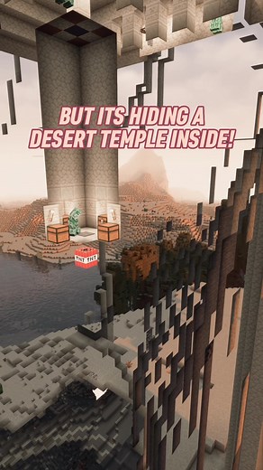 Fixed my typo… hidden DESERT temple! #minecraft #minecraftseeds #seedsforminecraft #temple #gaming #java