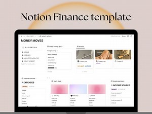 Finance Notion Template , Notion Finance Tracker, Budget Planner, Expenses Planner, All in One Finance Notion Template. - Etsy