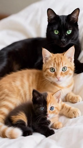 829K views · 540K reactions | Mother, Father and I. Love in its purest cat form — three souls, one family #cat #kitten #cutecat #catlover #family | Wish Ai Creator | Facebook
