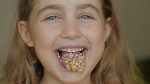 Child Smiling Mouth Full Candy Little Stock Footage Video (100% Royalty-free) 1032590990 | Shutterstock