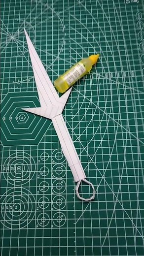 DIY | how to make paper Kunai knife | origami paper Kunai minato